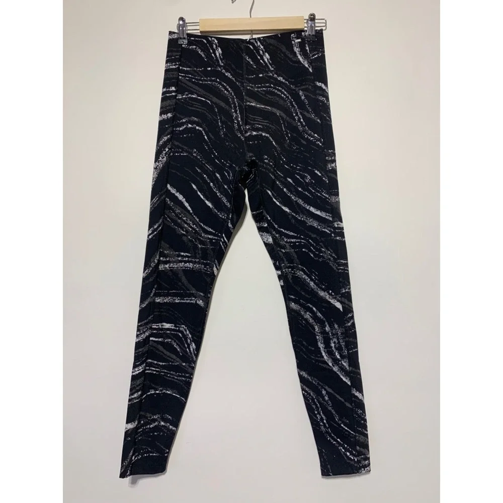 Victoria's Secret Pink Active Women Size M Black Marble Leggings